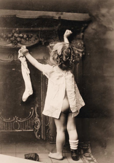 stocking hanging girl